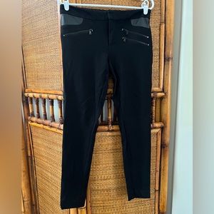 Y2K Cache Trouser Pants with Leather Detailing